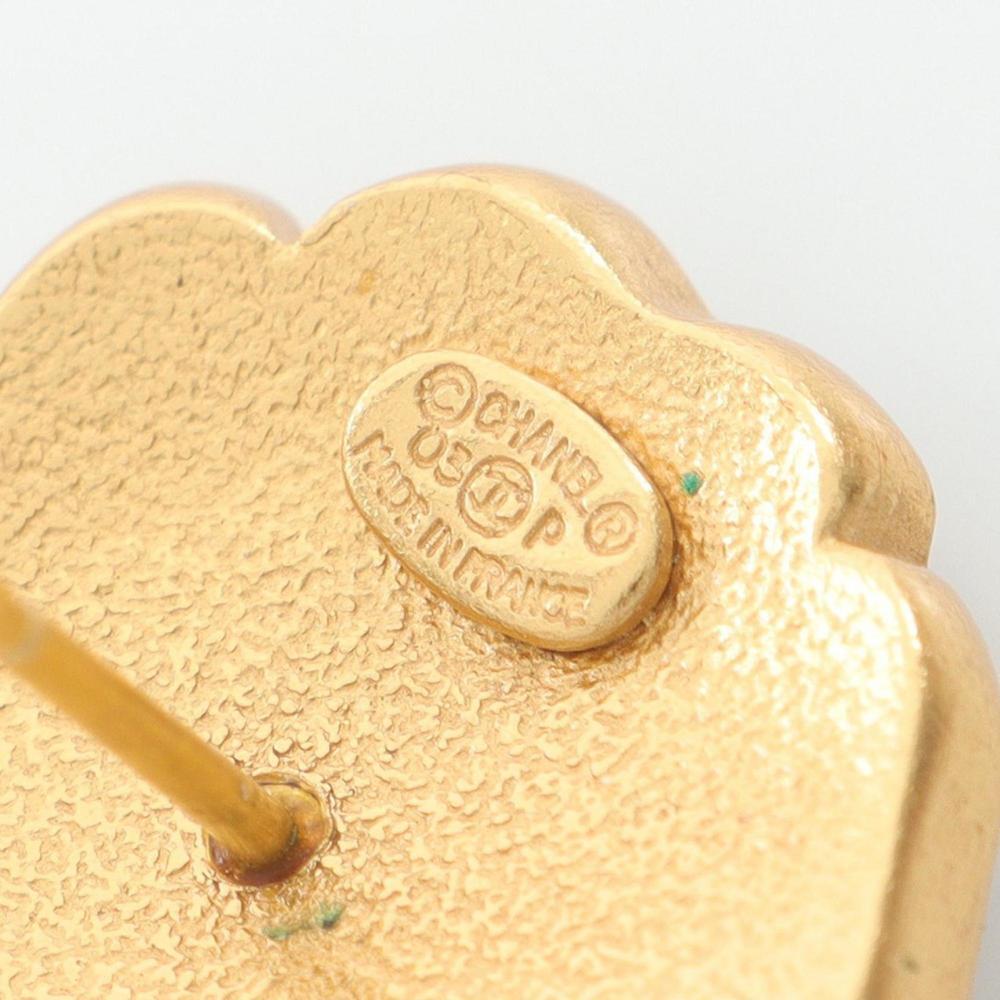 CHANEL Authentic Gold Logo Earrings - Picture 4 of 8